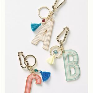 NWT Anthropologie Monogram Keychain Letter N